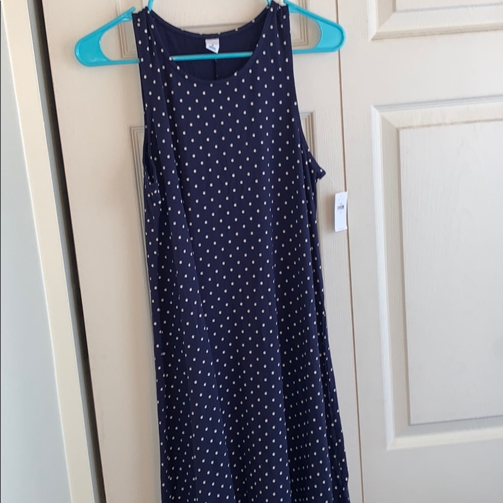 Polka dot swing dress